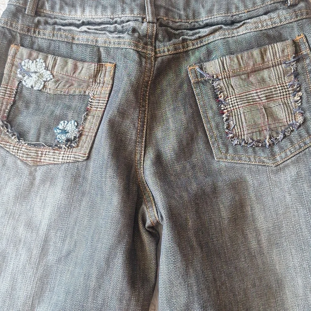 AMIRI Checkered Denim with Embroidered Details - Picture 6 of 12